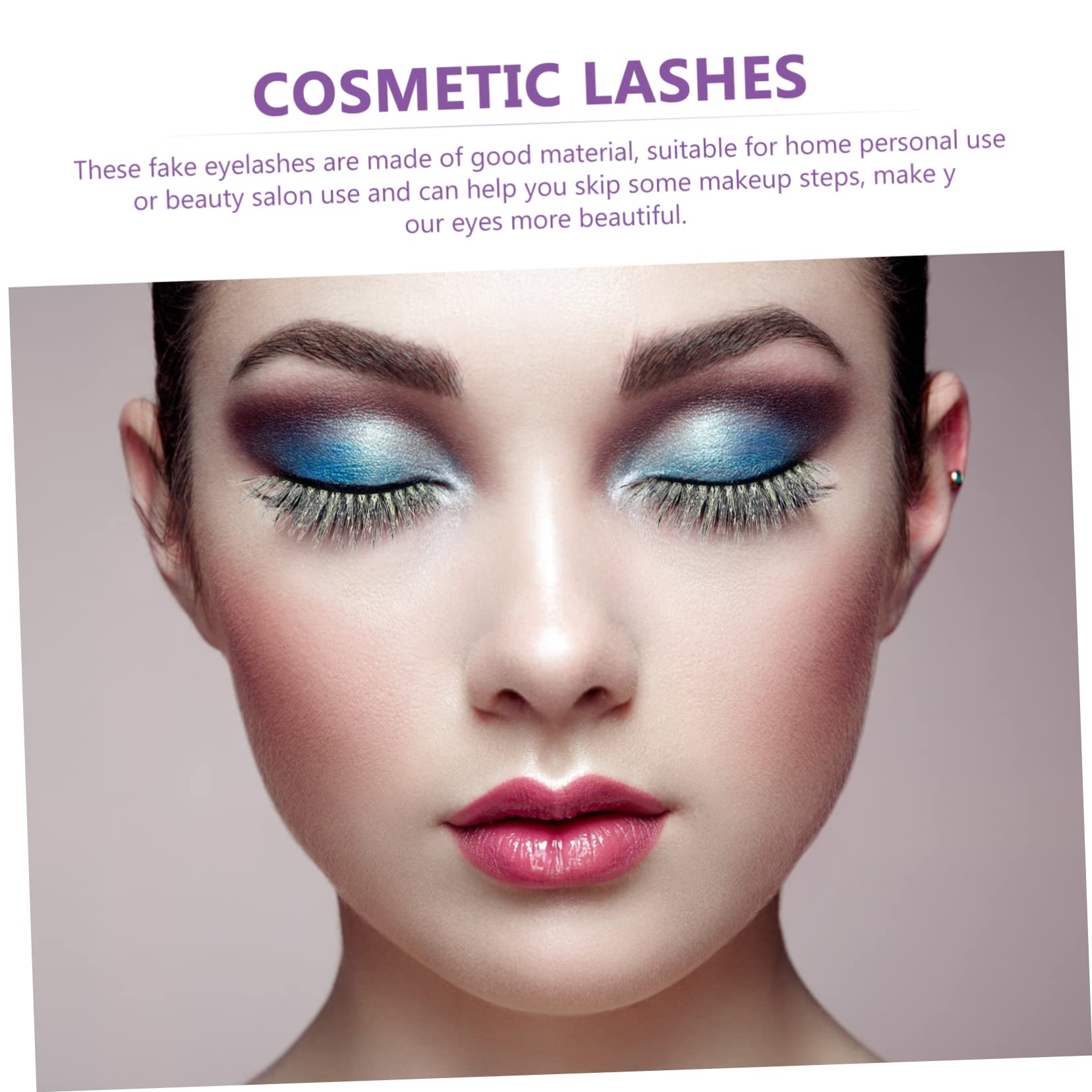 MAGICLULU 25 Paar Farbige Falsche Wimpern Bunte Wimpern Wimper Synthetischer Faser Cosplay-make-up-wimpern Augen-make-up-tools Glitzerwimpern Luxuriös Verlängern Nachahmung Von 3d