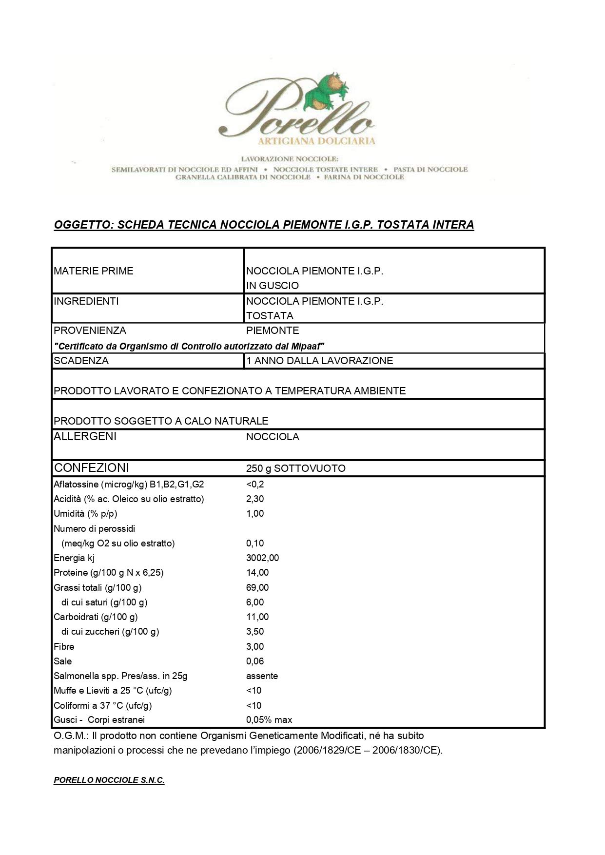 KG 1 NOCCIOLA PIEMONTE I.G.P. TOSTATA INTERA PER GELATERIA E PASTICCERIA IDEALE PER DECORARE