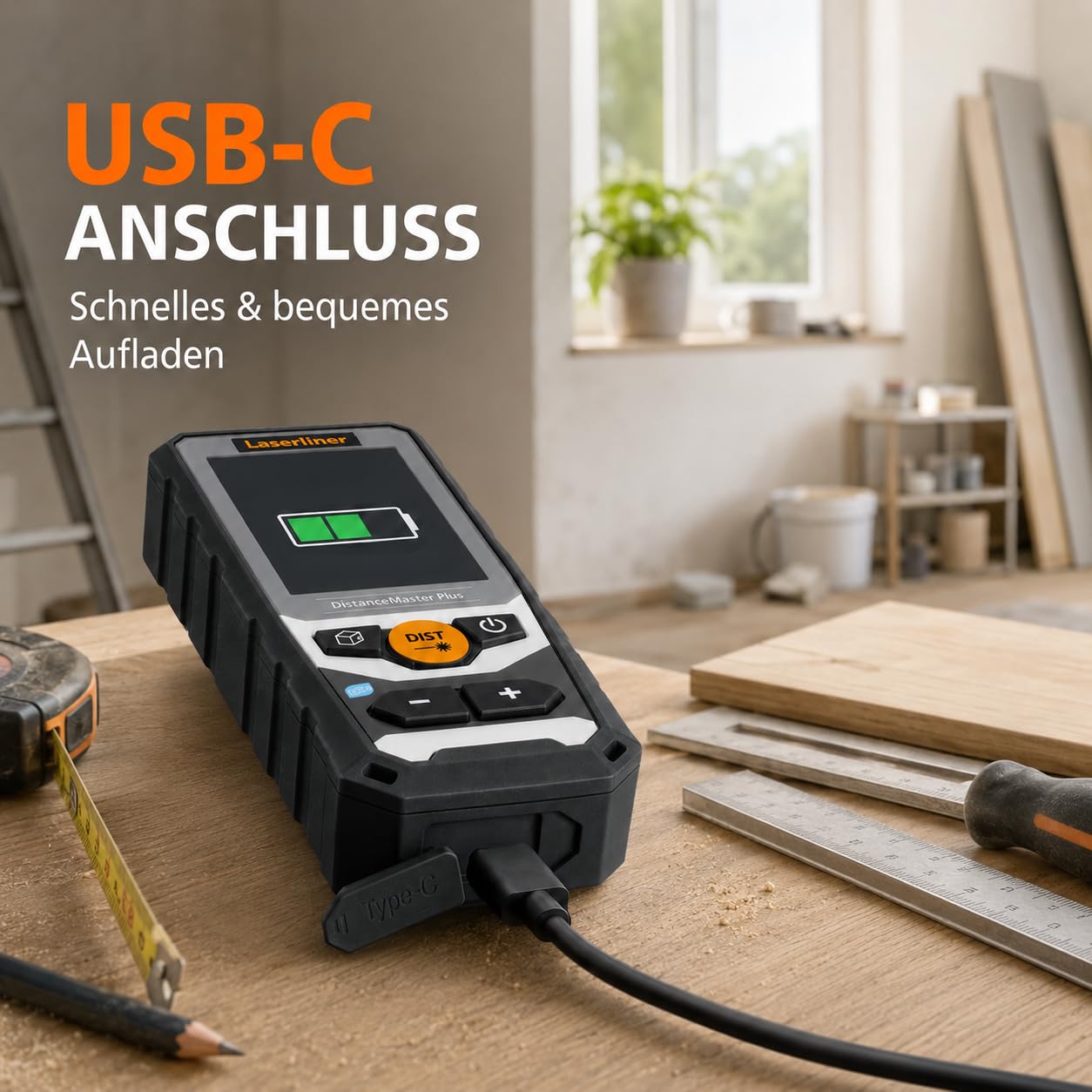 Laserliner Télémètre laser Lithium DistanceMaster Plus 80 EcoLine - Electroportatif et machine
