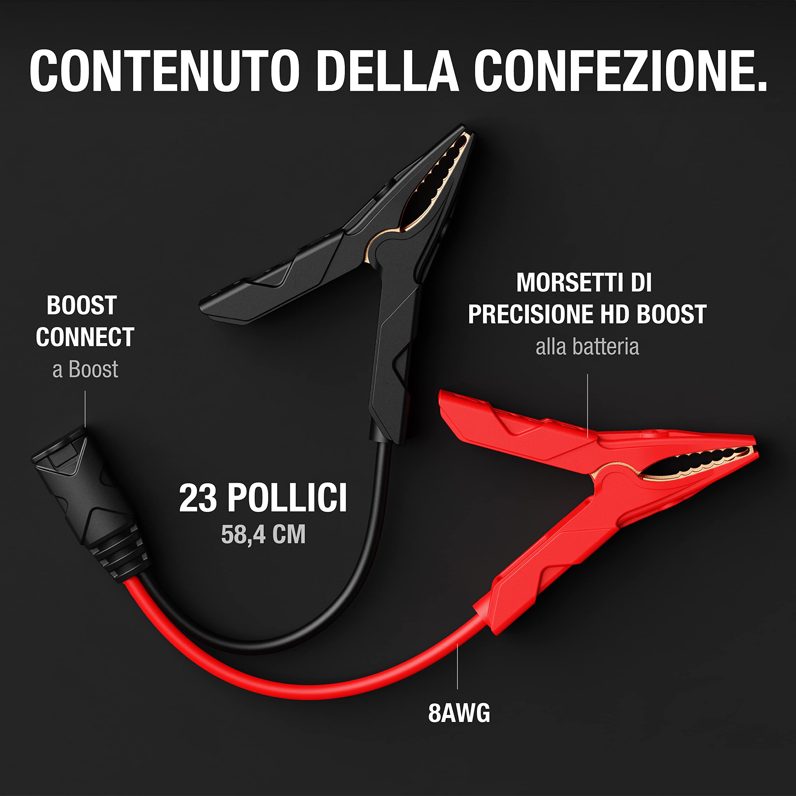 NOCO GBC003 Boost HD Precision Morsetti per Batteria per Dispositivi di Avviamento di Emergenza al Litio UltraSafe GB20, GB40, GB50 e GBX45