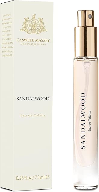 Caswell-Massey Sandalwood Eau de Toilette, Clean & Fresh Yet Undeniably Warm, Sample Size Vial, 0.25 Fl Oz
