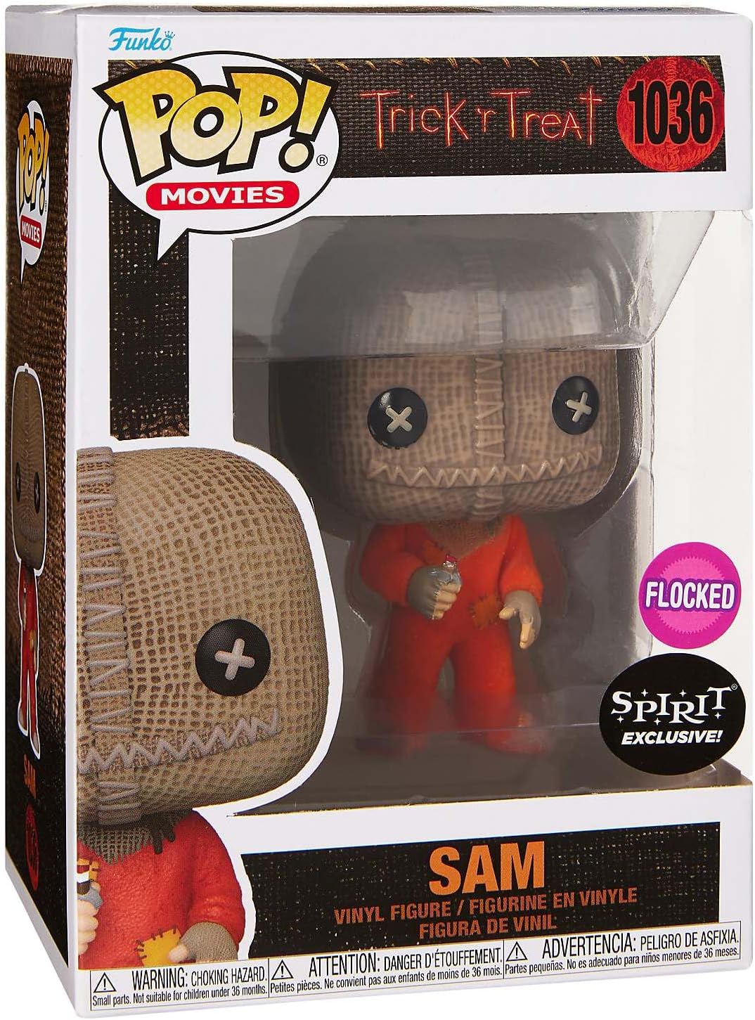 Funko Spirit Halloween Trick 'r Treat Sam with Razor Flocked POP! Figure | Horror Collectible image 5