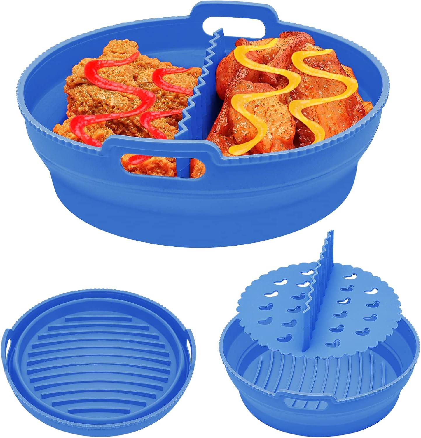 Joymicre Air Fryer Silicone Liners 8.5Inch for 5qt to 8qt