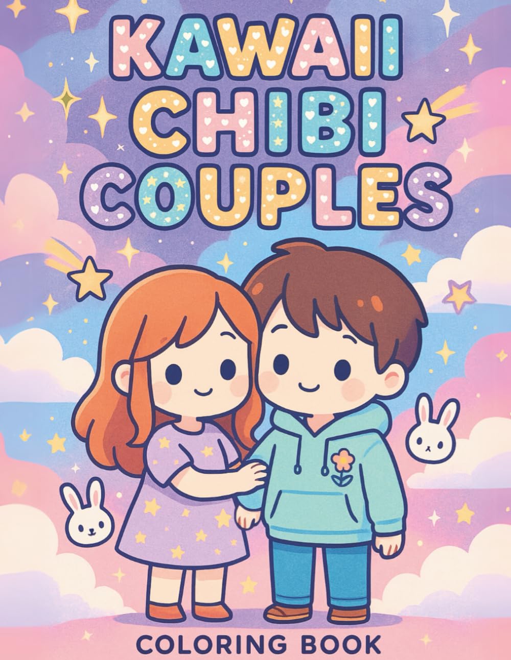 Kawaii Chibi Couples Coloring Book: 60 adorable pages with cute Anime Characters and hand-drawn drawings that are easy to color for kids, teens, and adults