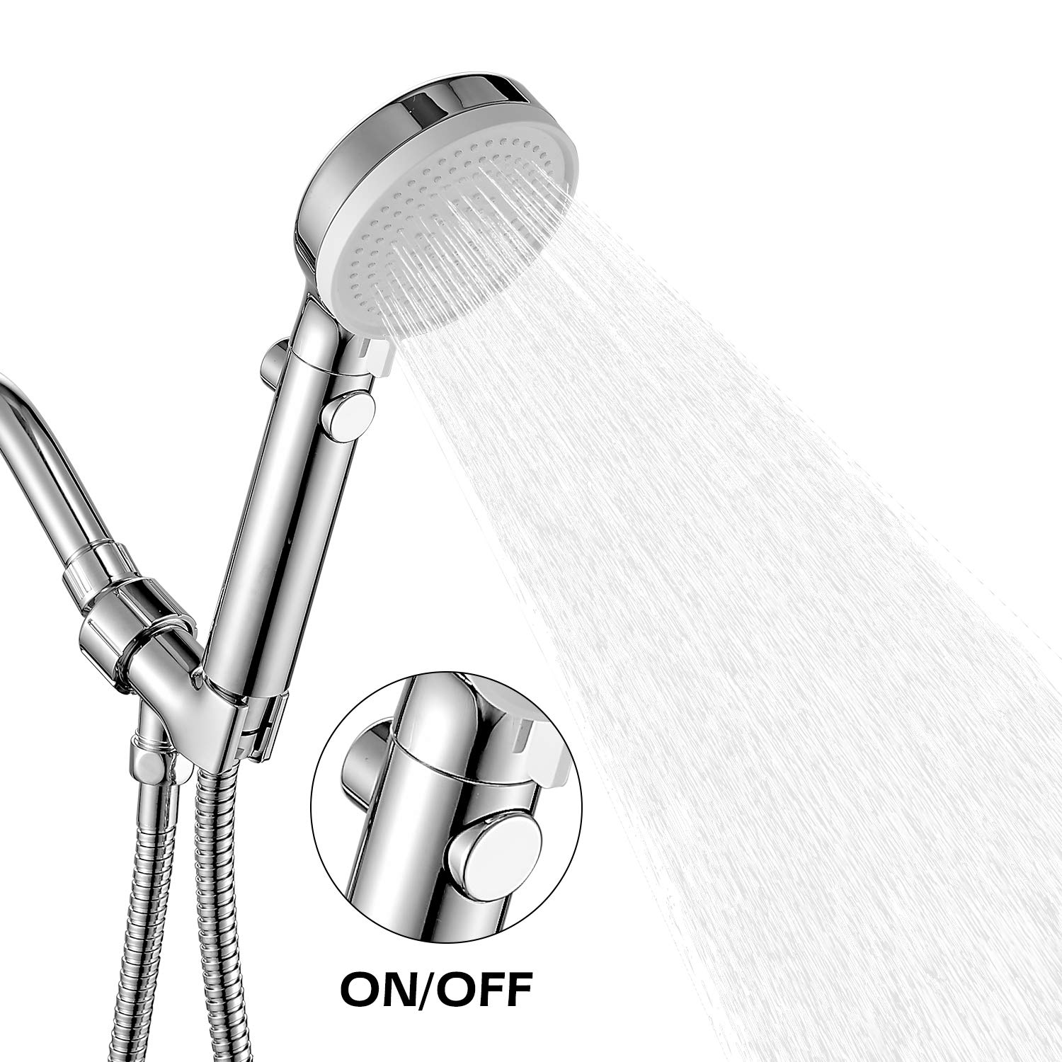 Buy FYRLLEU Shower Head Handheld High Pressure with ON/Off Switch