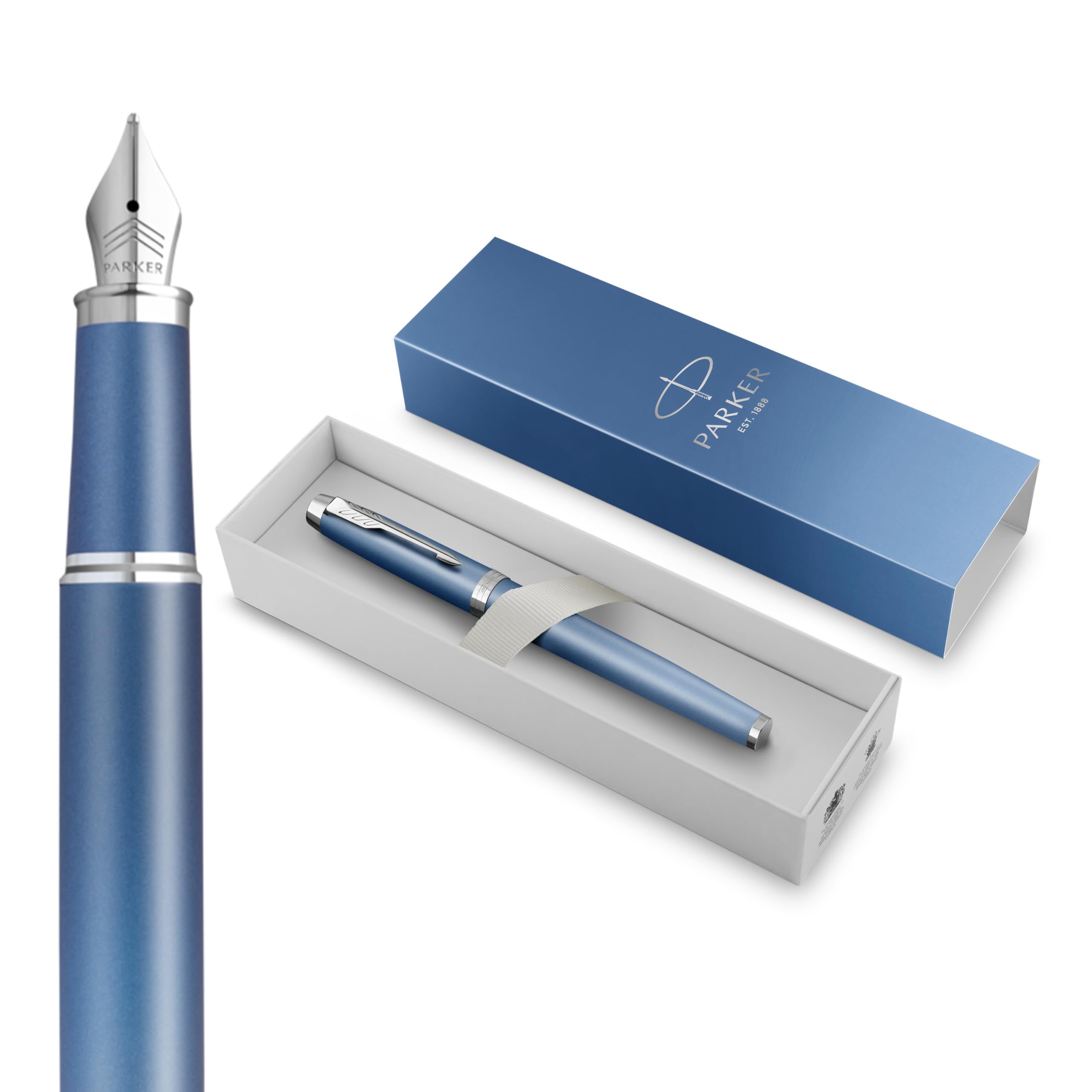 Parker IM Writing Rituals Fountain Pen, Rituals Blue Chrome Trim