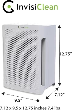 Air Purifier for Bedroom - Perfect Air Purifier for Dorm Room - Air Filter for Pets & Baby Room - 5-in-1 H13 TRUE HEPA Filter/Ionizer/Carbon/Prefilter/UV Light - InvisiClean Mini Aura