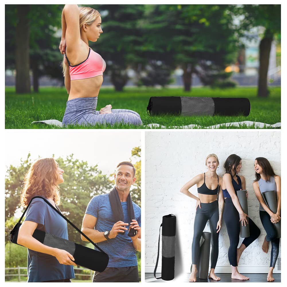 Accessori Yoga 90x30cm Borsa Per Tappetino Yoga Impermeabile - Con Tracolla Regolabile, Rete Traspirante, 90x30cm, Nero Sacca Per Materassino Fitness - Foto 10