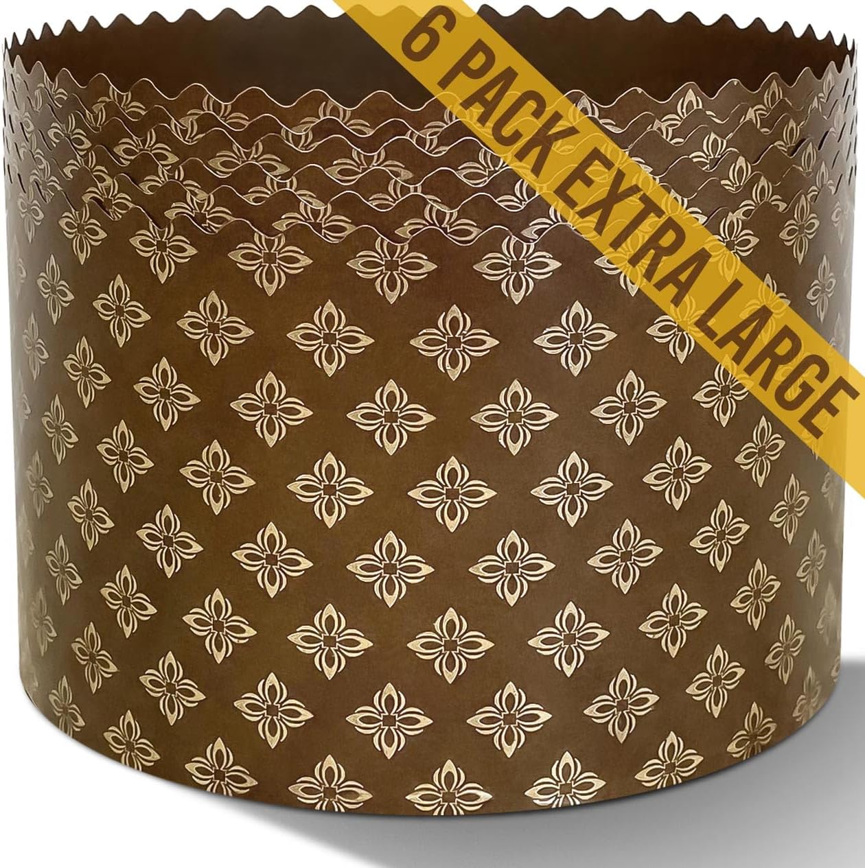 24 oz Geborilma Easter Bread Mold Paper Baking Molds 6 Pack Oven Safe