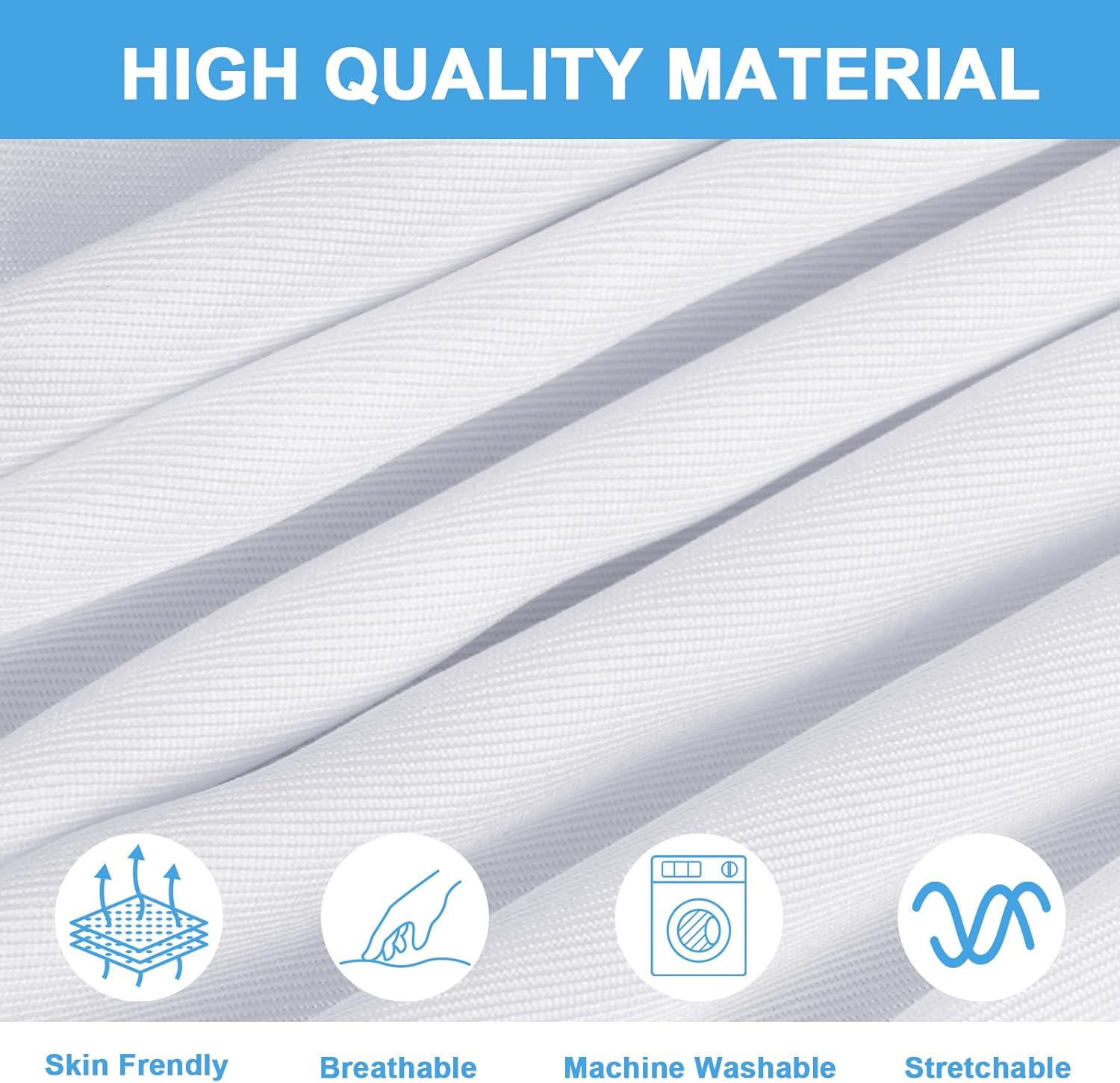 White Ruffled Apron Halloween Cosplay Costume with Black Bow Headband & Knee-High Stockings,Halloween Dress Up Costume - Image 3