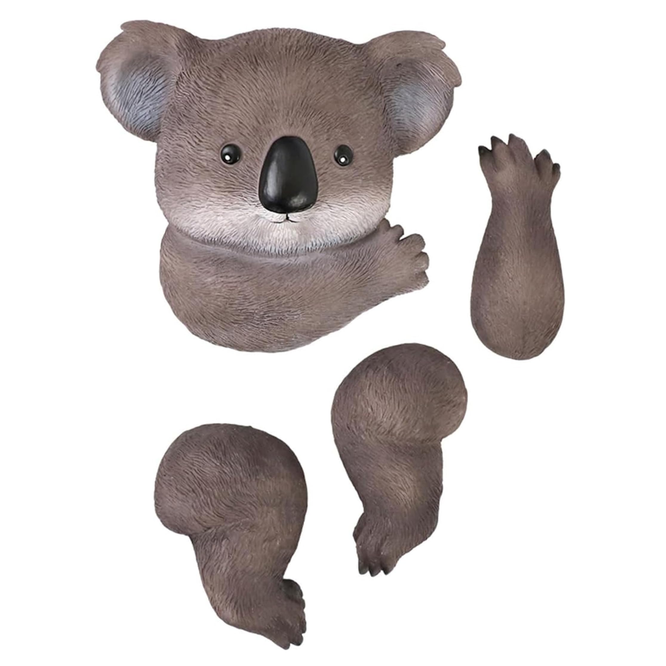 StaZamor Hand-Painted Resin Koala Tree Face Decor for Outdoor, Garden Yard Wall Ornament, Cute Tree Decorations for Patio Lawn, Funny Art