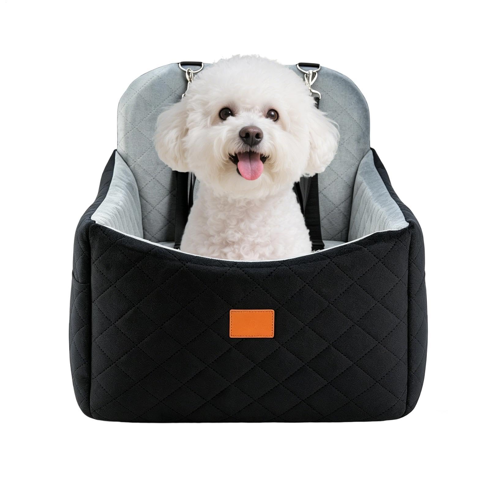 Hunde-Booster-Autositz Memory-Transportbox | Erhöhter Autositz für kleine Hunde für SUV Ladekofferfläche Pendeln Kurzstrecke Langfahrt Urlaub Tierarztbesuch Park