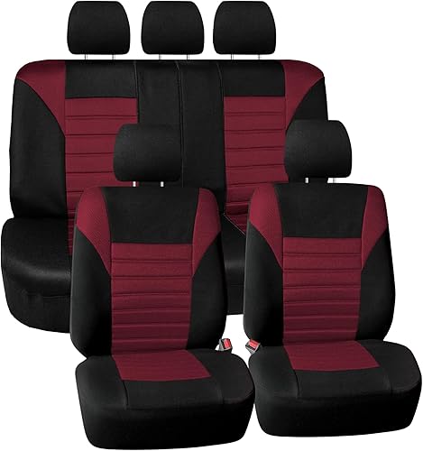 FH Group, FB068PURPLE115, funda universal para asiento de auto, color púrpura (calidad superior, diseño 3D de tejido de malla, compatible con bolsa