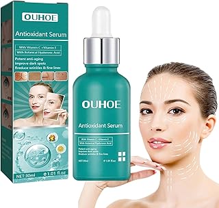 Face Essence Líquido - 30ML/1.01fl.oz Essência Fluida Facial Com Vitamina C,Ácido Hialurônico Botânico Melhorando Manchas Escuras Vitamina C E Vitamina E Hidratante Líquido para o Aezon