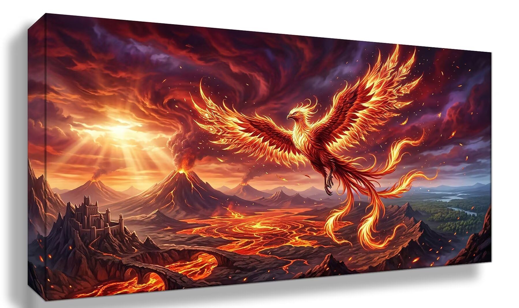 Diamond Painting Phönix Diamant Painting Bilder, 5D Vogel Runder Full Drill DIY Set Erwachsene Diamanten Kinder Kreatives für Erwachsene Mosaik Bastelset für Home Decor Wand Deko, 100x200cm, Cod-909