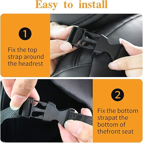 Miniatura 9 de Organizador de asiento trasero de automóvil de alta calidad con soporte para tableta de 10 pulgadas, bolsillo extragrande, parte superior