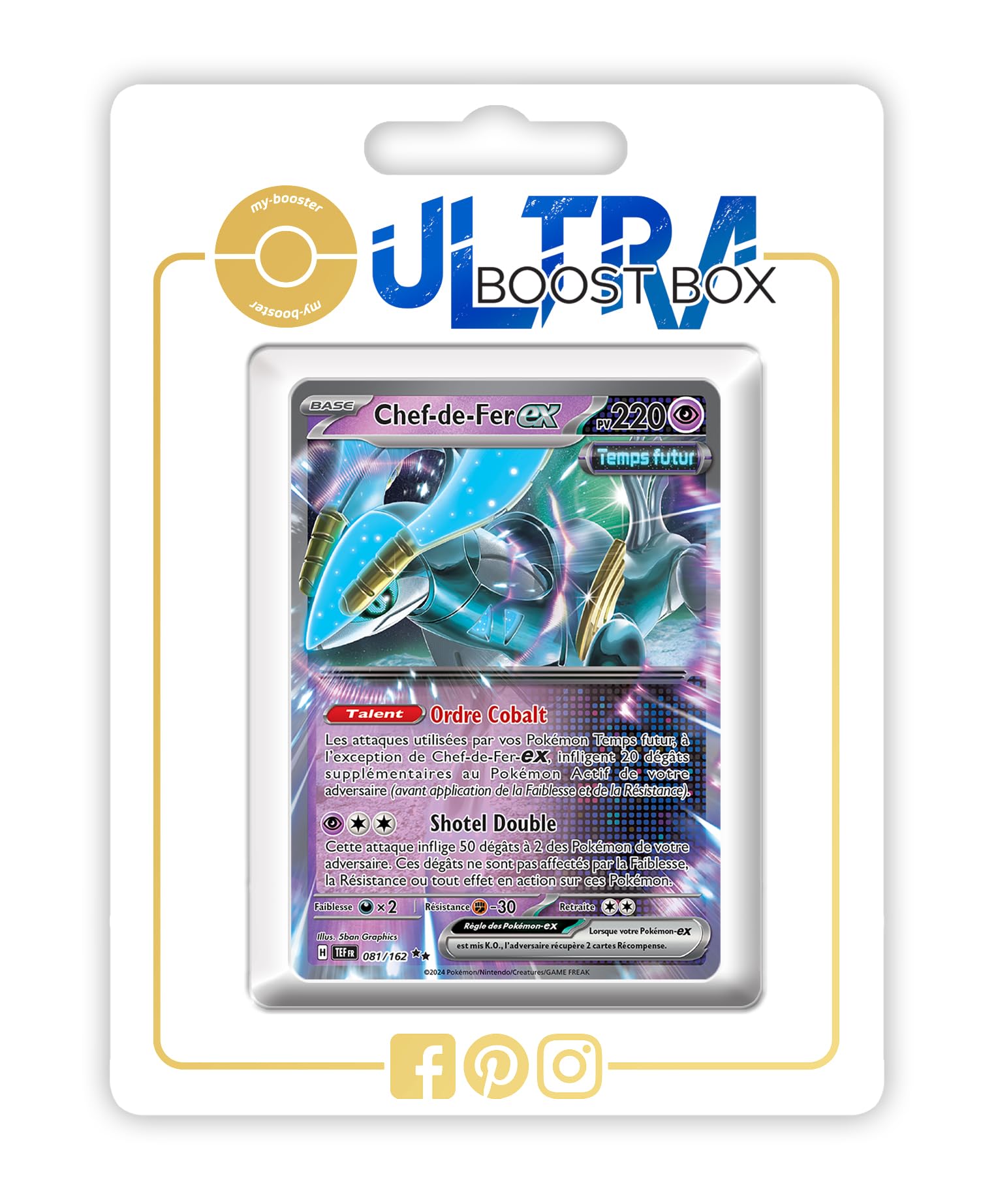 Scorvillain Ex 022/162 – Coffret Ultraboost X – Écarlate Et Violet 5 Forces Temporelles – 10 Cartes Pokémon Françaises