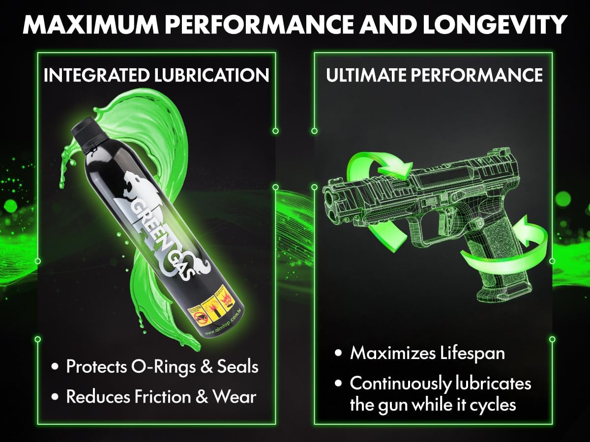 Evike - Aim Top/Airsoft Arms Power Large 1100 Green Gas