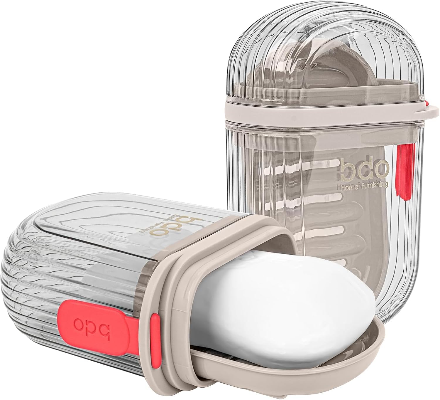 G K EXCLUSIVE Set of 2 Travel Soap Case, Bar Soap Travel Case, Clear Travel Soap Box, Portable Soap Container for Traveling Leak Proof, Soap with Lid, Traveling, Camping, Outdoor, Gym, Bathroom