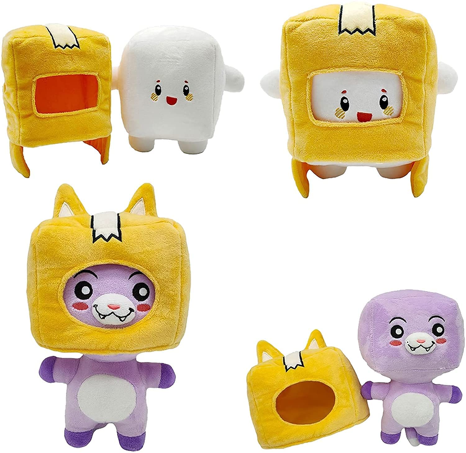 Buy Lankybox Plush,7.87 Inch Foxy and Boxy Removable Cartoon Robot Soft
