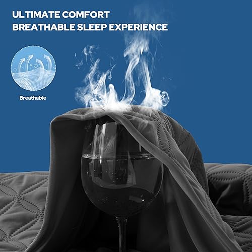 Miniatura 6 de Paquete de 2 protectores de colchón impermeables, de tamaño matrimonial, con bolsillo profundo de 6 a 15 pulgadas de profundidad, suave,