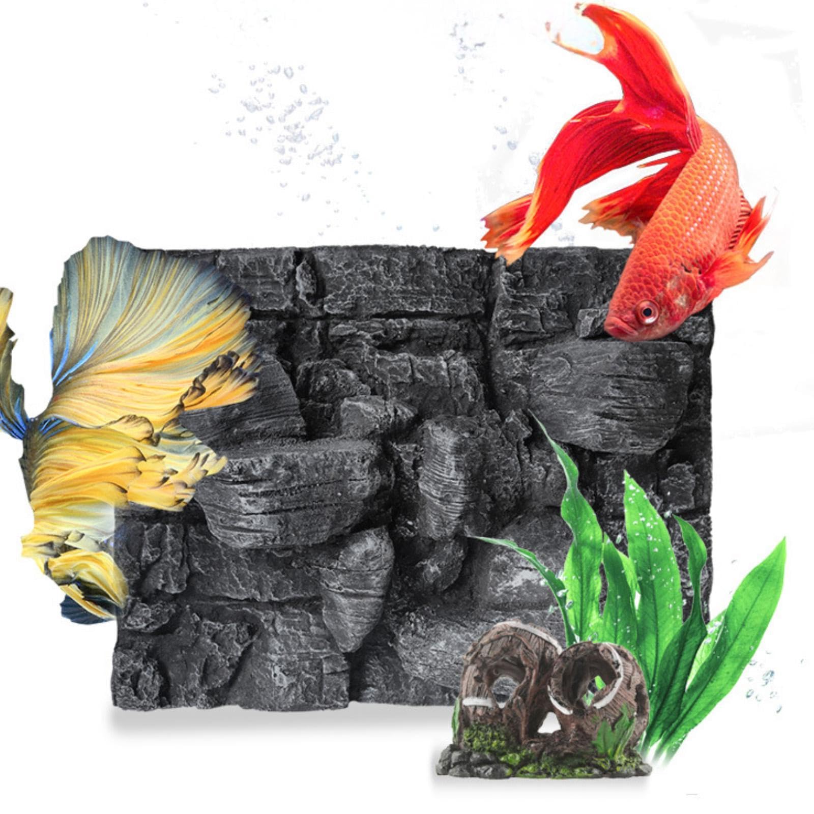 Fondo Decorativo 3D para Terrario de Reptiles, 60x45x6,5 Cm, para Acuario de Peces Y, a, Individual