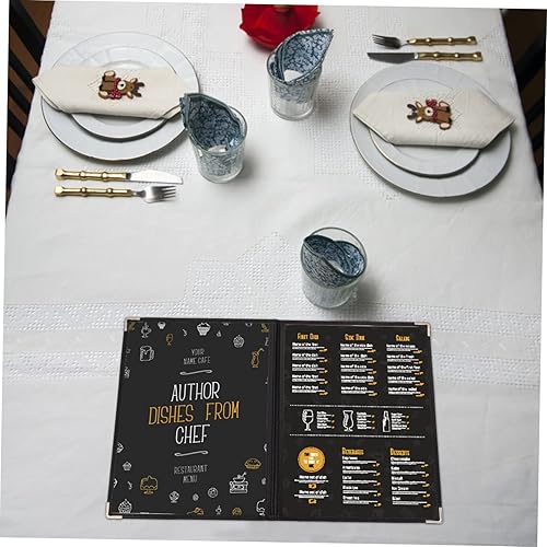 Miniatura 5 de Carpeta de recetas plegable de plástico para bebidas, carpetas de archivos de cartas, fundas para menús, cubiertas de menú de 8.5 x 11 pulgadas,