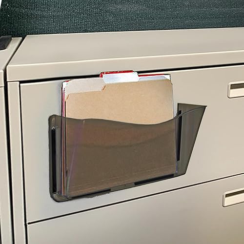 Miniatura 3 de Azar Displays 250045-SMK - Soporte para archivos de pared de plástico con imanes de color humo, paquete de 4