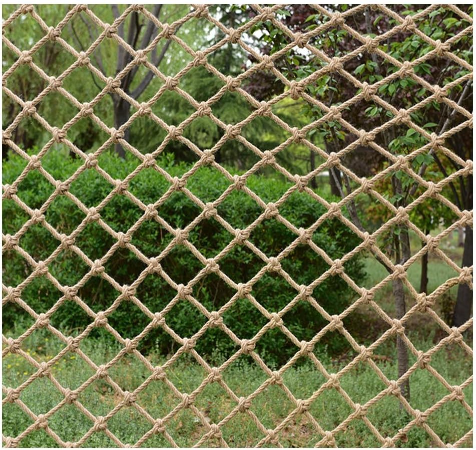 Hemp Rope Decorations Nets,Rope Jute Weaving Net Non-Slip Hemp Net Plant Climbing Decorative Netting,Multiple(4mm*10cm,4X4m(13.12X13.12ft))