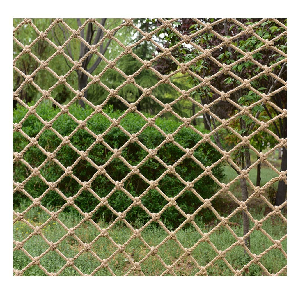 GTHTUHFD Climbing Rope Net Hemp Rope Net Rope Truck Cargo Trailer Net Waterproof Hemp Rope Net Rope Garden Netting Ceiling Decorative Nets Photo Wall Decoration Mesh Nets,8mm-5X5m(16.4X16.4ft)