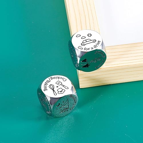 Miniatura 5 de 2 dados de jubilación, regalos de jubilación para mujer y hombre, regalos de jubilación para profesores, 11 aniversario, regalos de acero para