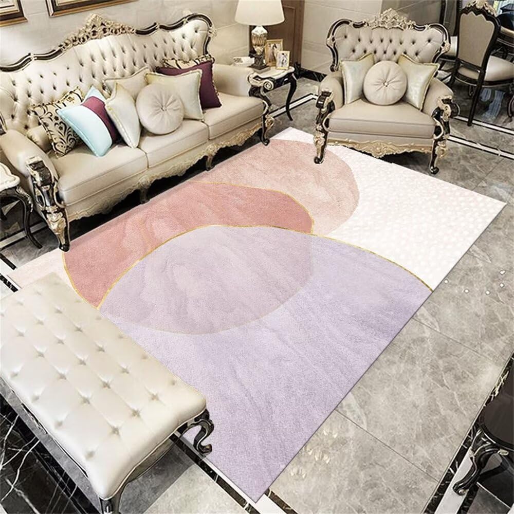 Tapis chambre adulte violet au design minimaliste moderne et raffiné