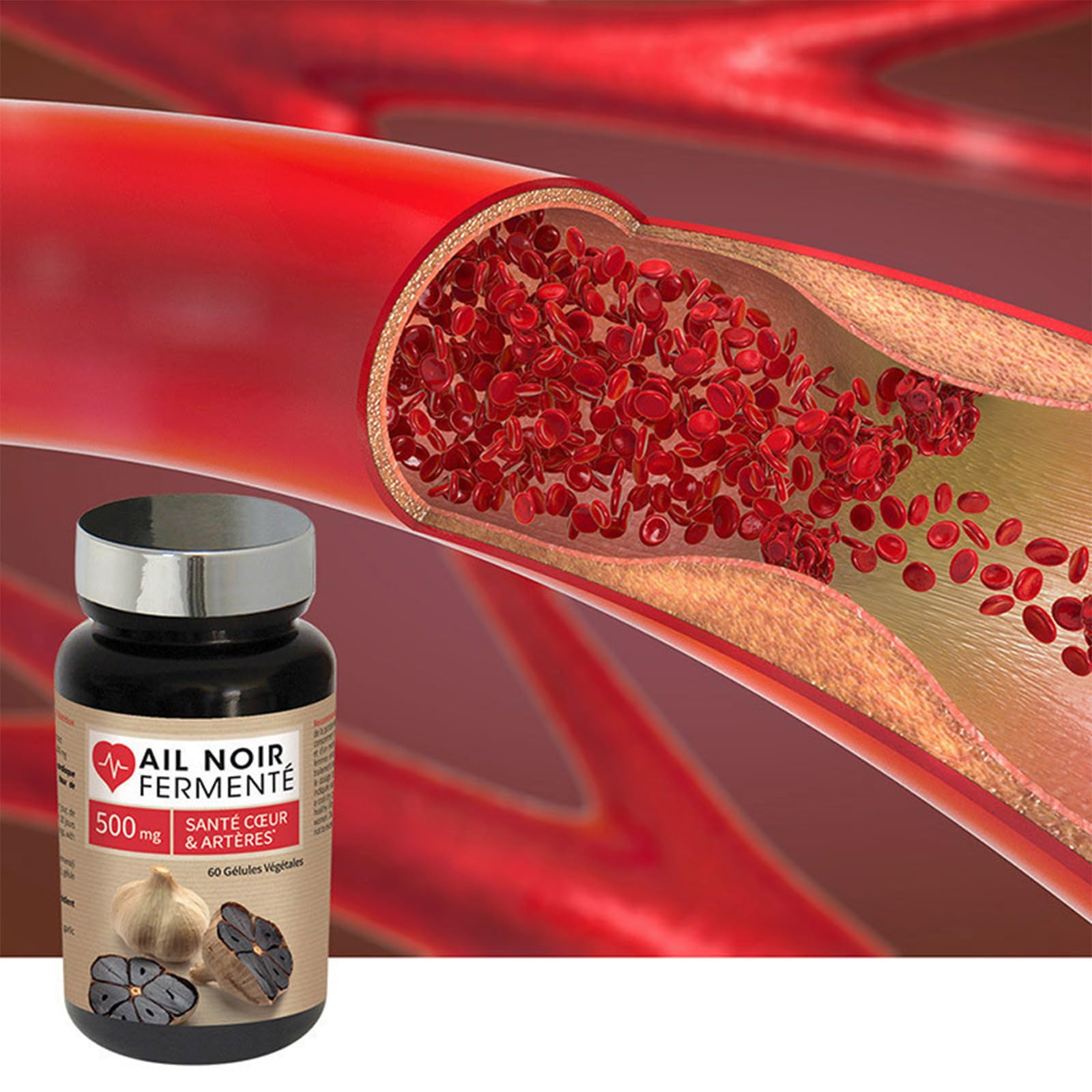 NUTRI EXPERT - Ail noir fermenté - Contribue à un taux de cholestérol normal - Protège du stress oxydatif - Favorise la circulation sanguine - Sans gluten ni allergène - Lot de 3