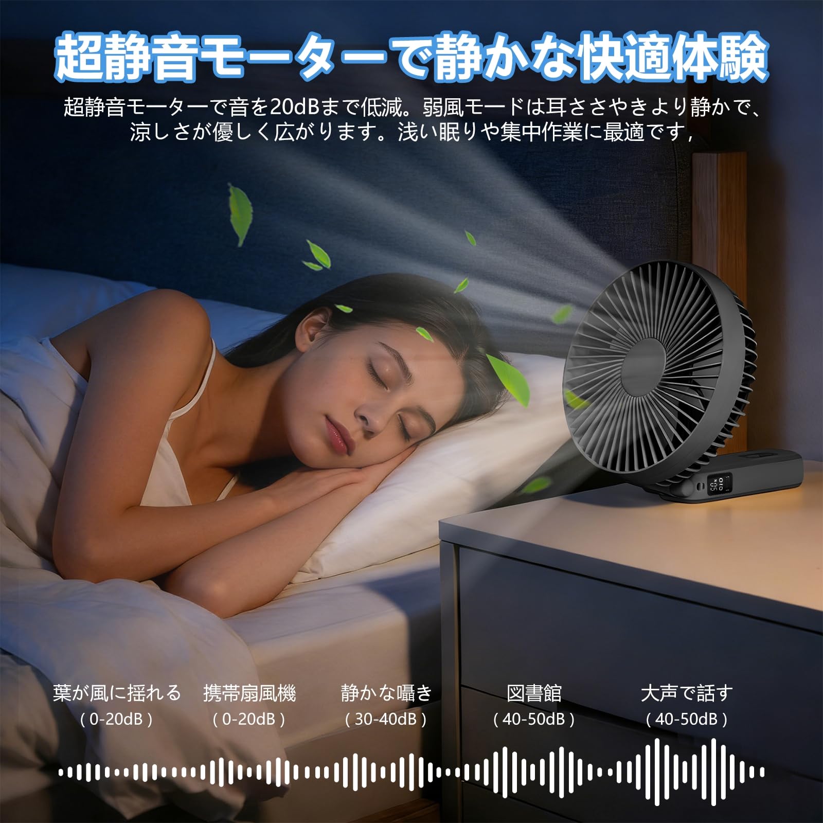 Amazon | 卓上扇風機 ハンディファン 携帯扇風機 【2026新登場・1台多