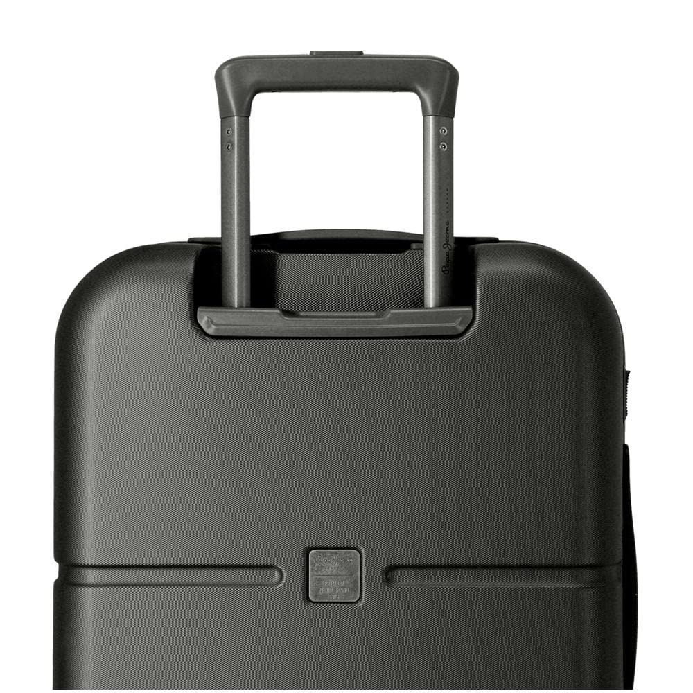 Pepe Jeans Jane Maleta de cabina Negro 40x55x20 cms Rígida ABS Cierre TSA integrado 37L 2,74 kgs 4 Ruedas dobles Extensible Equipaje de Mano