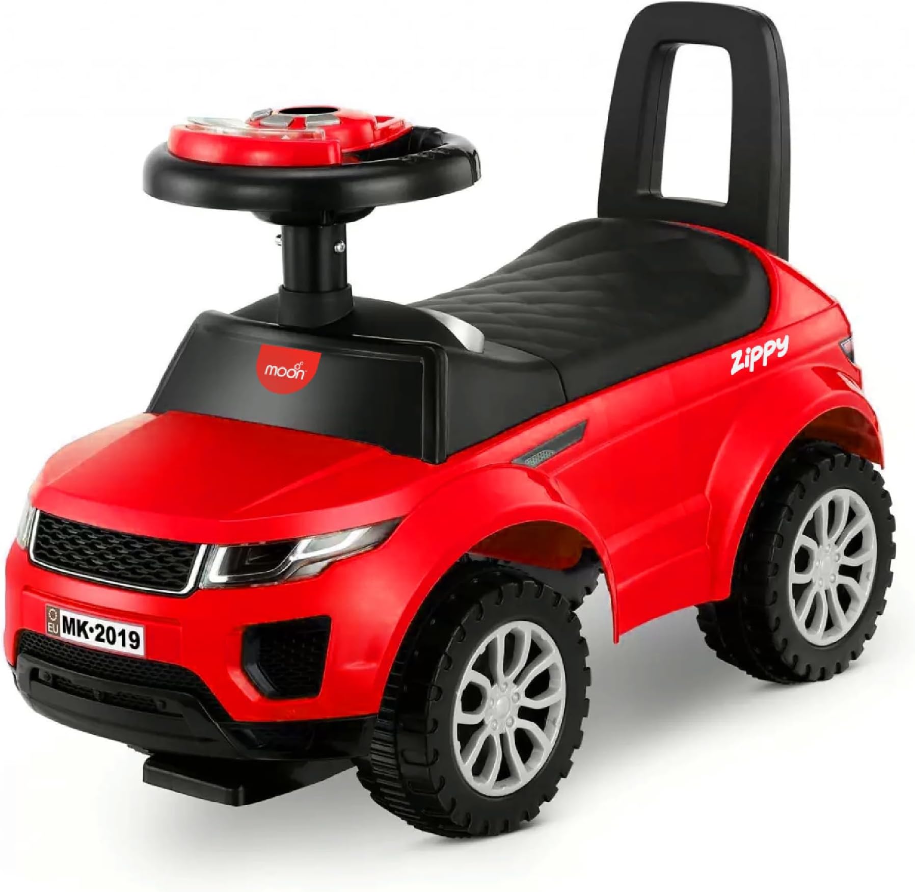 The Moon Brand Zippy Ride on Sports Car for Boys and Girls, 1236 Months, Safe and Secure with AntiTipping Mechanism Idea – Red