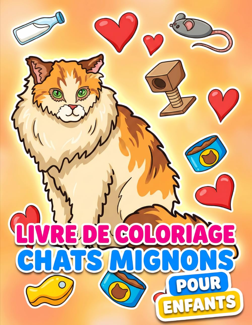 Livre de coloriage Chats Mignons: Plus De 50 Illustrations Adorables Pour Enfants 6-12 Ans Et Ados – Idéal Pour Se Détendre