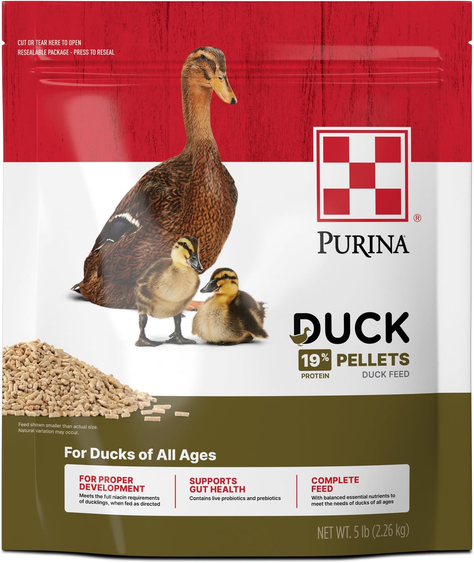 Purina | Nutritionally Complete Duck Food for All Life Stages | 5 Pound Bag