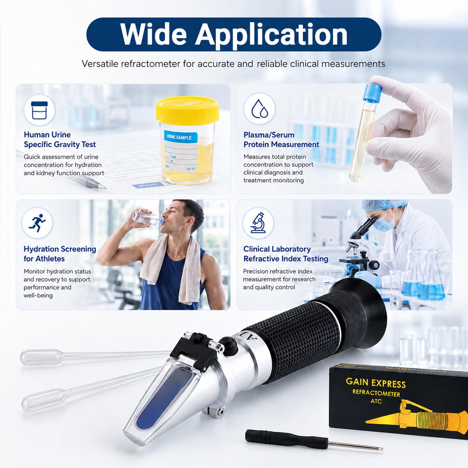 Clinical Refractometer - 3-in-1 Protein & Gravity Testing -8