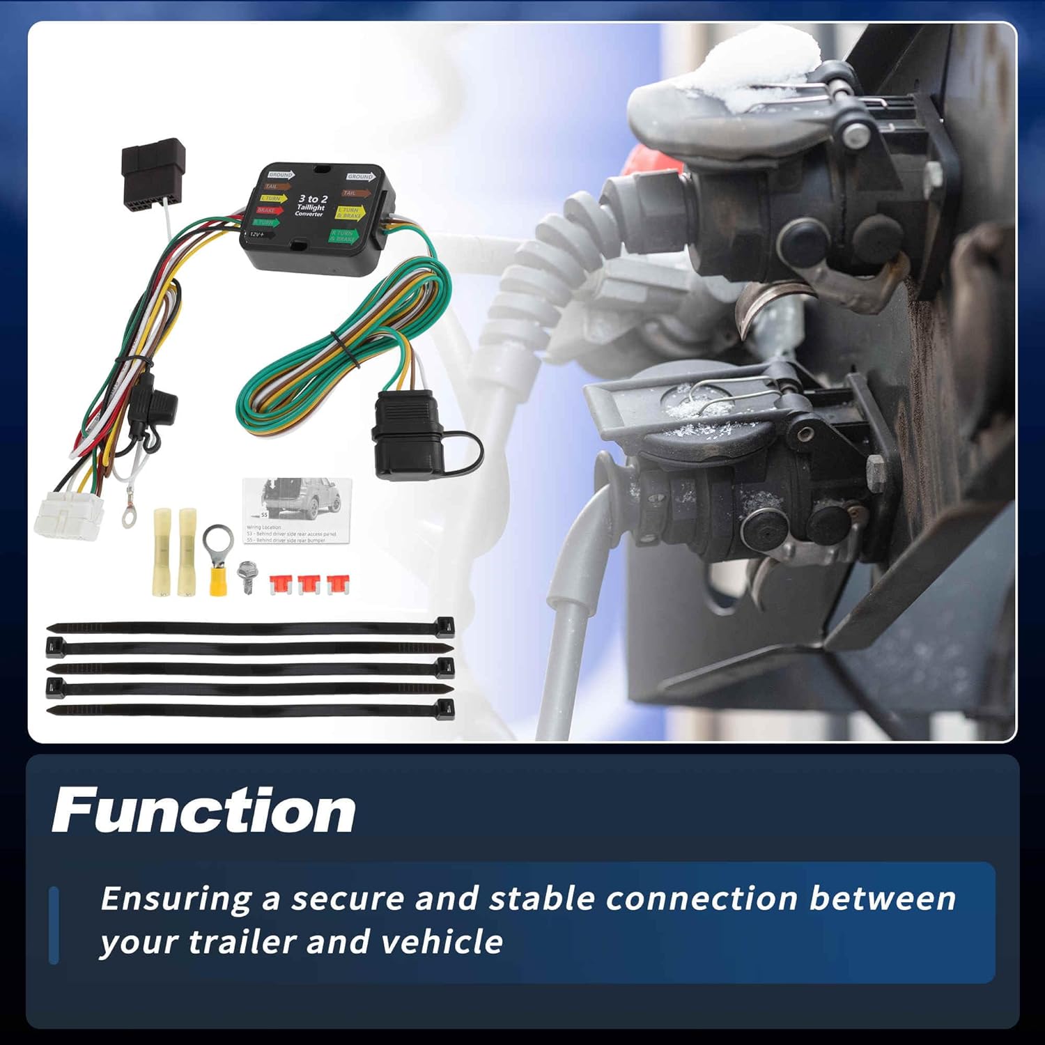 4 Pin Trailer Wiring Harness 56378 Towing Hitch Wiring Kit for Honda Odyssey 2011 2012 2013 2014 2015 2016 2017 Connector Towing Harness Converter