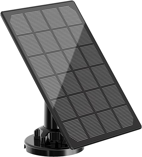 Paneles solares para cámara de seguridad inalámbrica para exteriores, panel solar impermeable compatible con batería recargable de 3 V CC, cable de