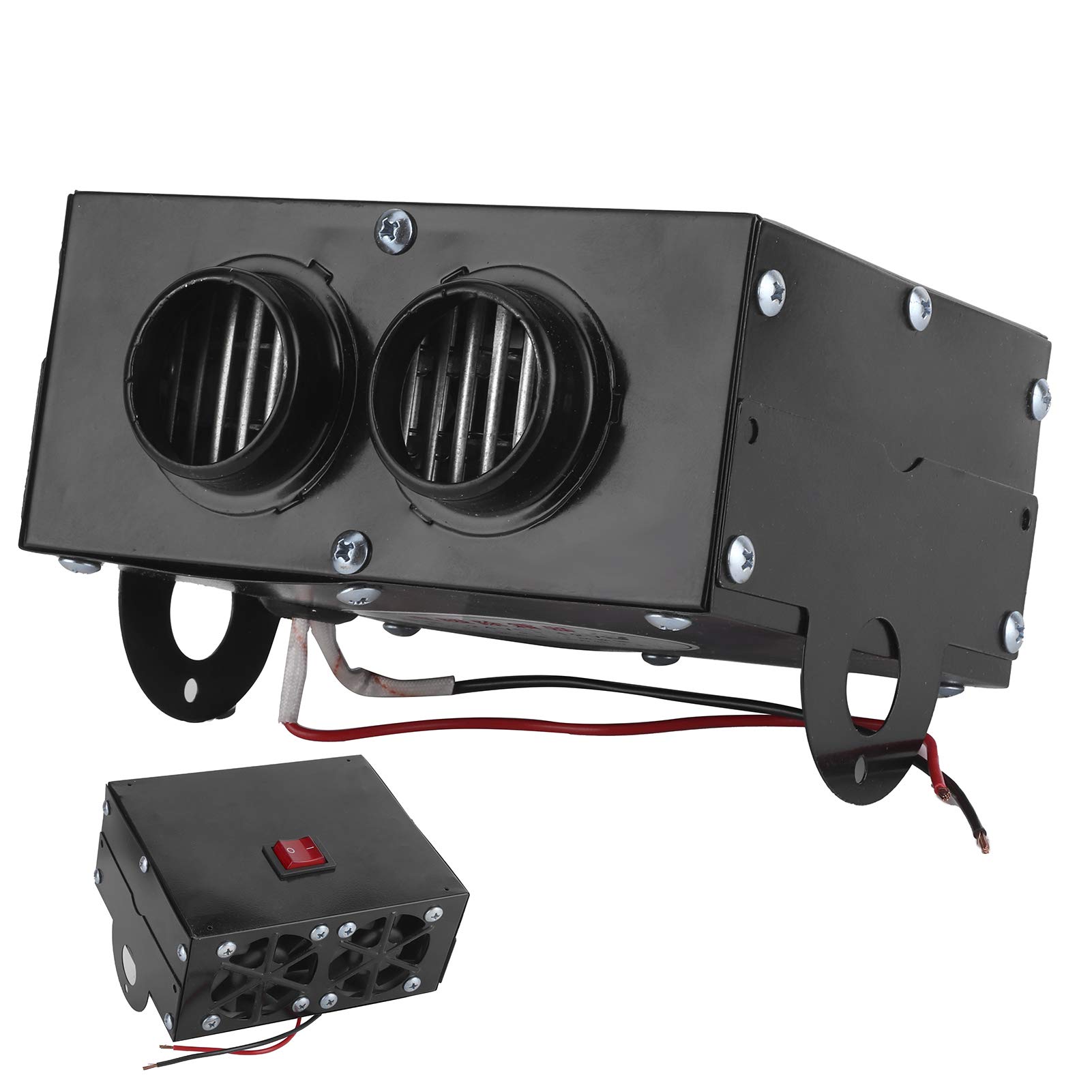 12V Auto Heizlüfter - 400W/600W Windschutzscheiben-Entfroster mit Dual-Auslässen - Leiser Betrieb