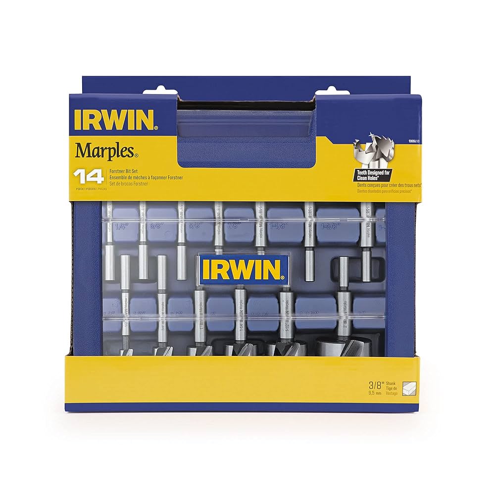 IRWIN Marples Forstner Bit Set, Wood Drill Bits, Made of