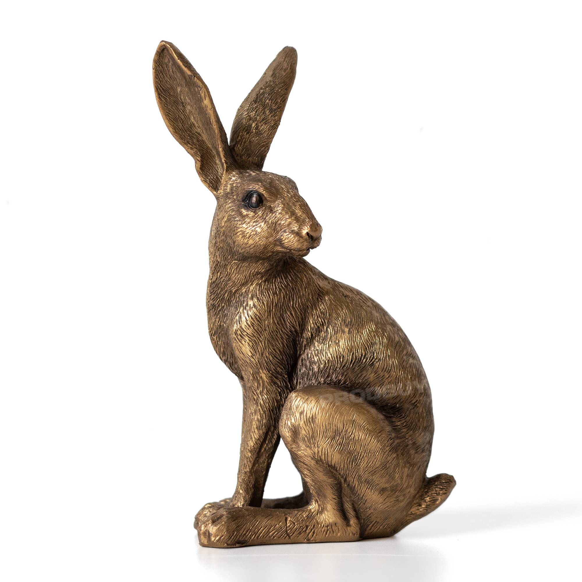 15cm Sitting Bronze Hare Ornament
