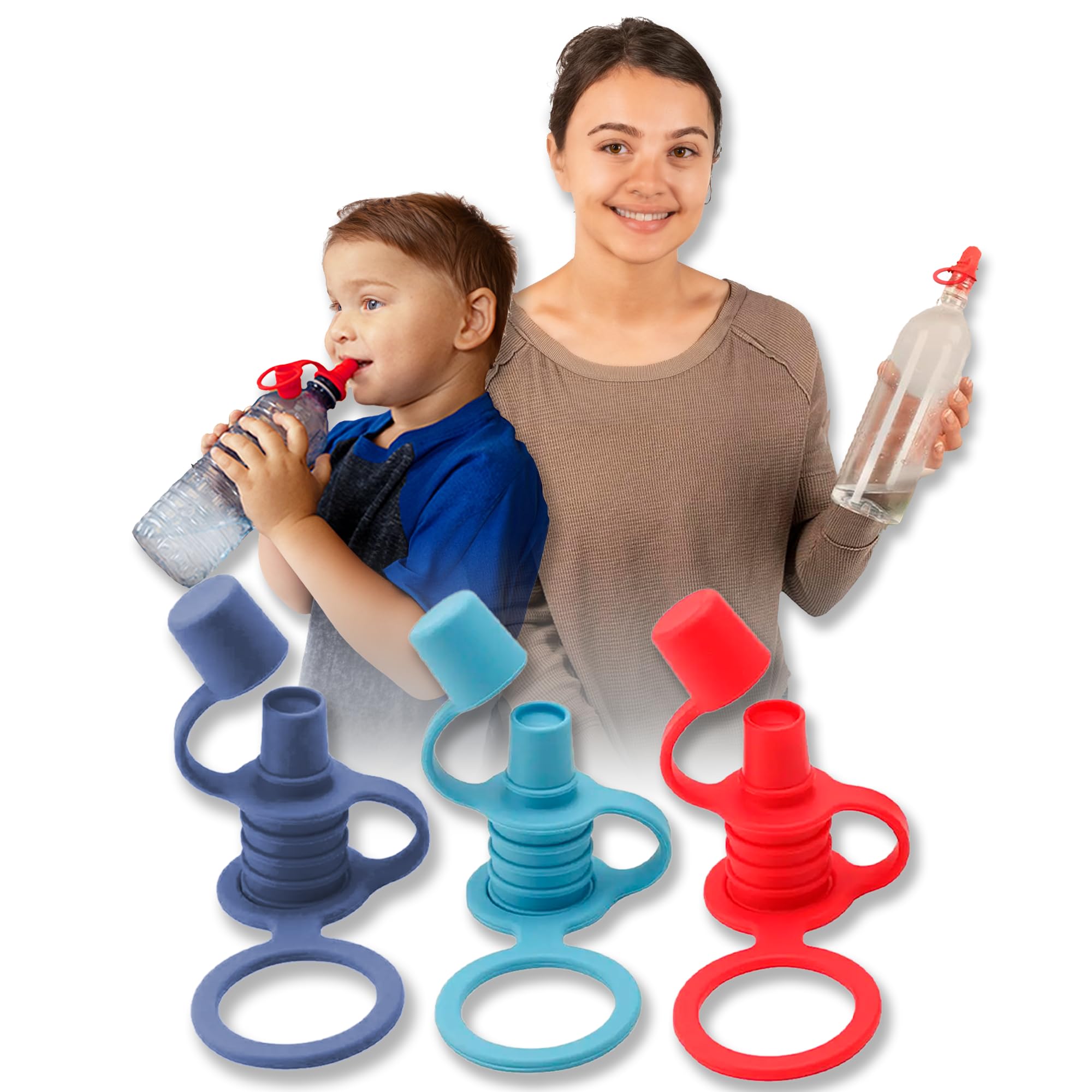 WNL | Silikonverschlüsse für Wasser- und Weinflaschen | Universelle Verschlüsse für Kindertrinkflaschen | Flexible Deckel für Babyflaschen | BPA-frei (3)