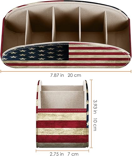 Vista 19 de Fintie - Soporte para control remoto, organizador de cuero vegetal para control remoto de televisor, organizador de escritorio, 5 compartimentos