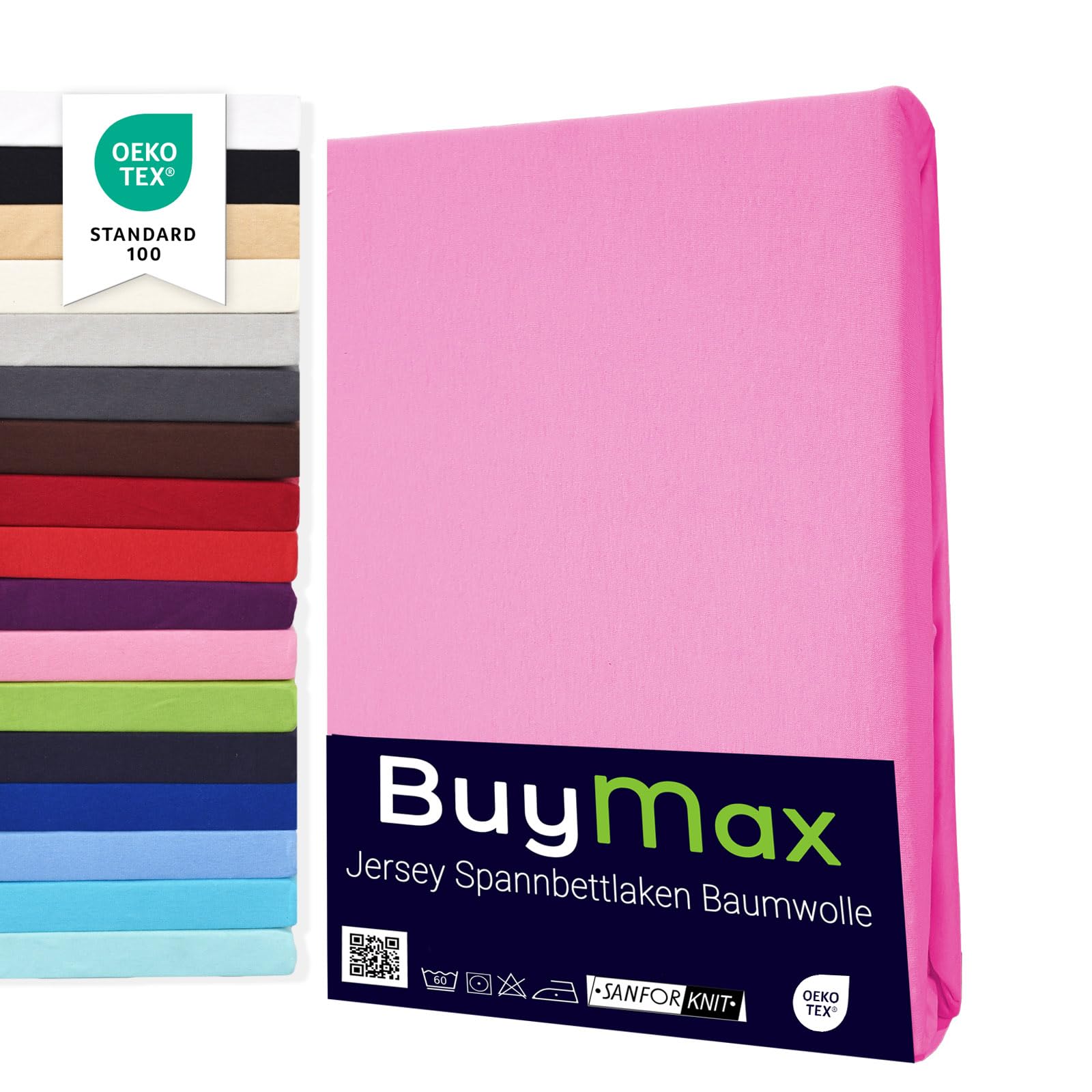 Buymax® Spannbettlaken 60x120 70x140 80x200 90x200 100x200 120x200 140x200 160x200 180x200 200x200 Baumwolle Bettlaken Jersey