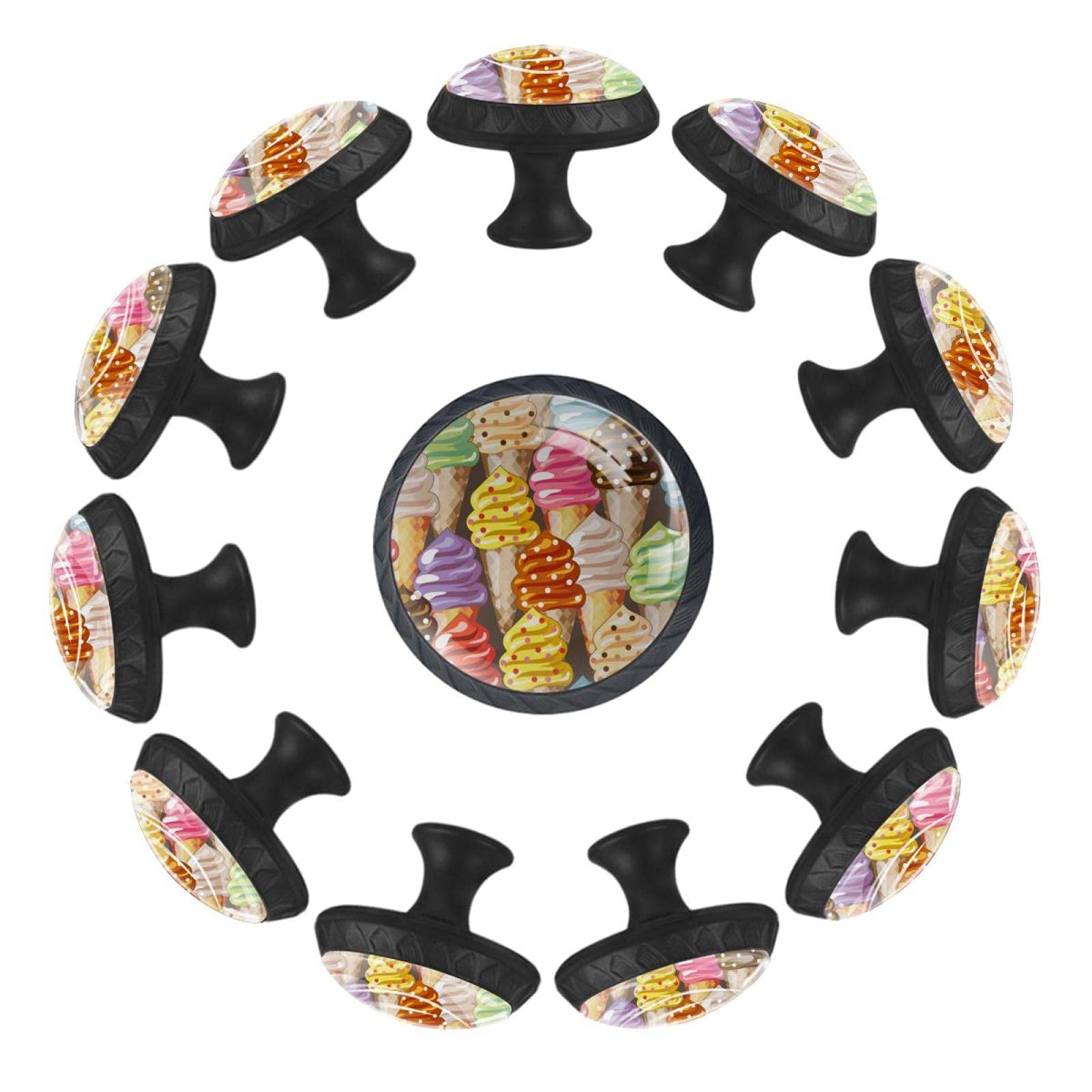 Boutons de tiroir crème glacée 35mm lot de 12 poignées colorées pour meuble de crèche