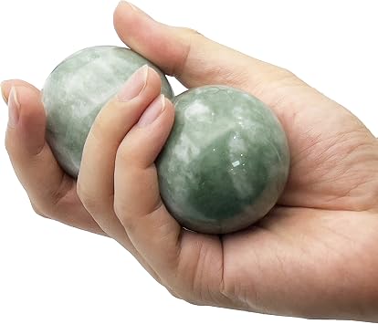 Baoding Balls 1.4 / 1.5 / 2.2 Chime or Non-Chime Zen Balls, Stainless Steel / Stone, Adult, Kids, 2.2 Green, 2 Set, 2 Pieces, 1 Pack