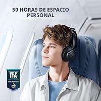 Vista 2 de Soundcore de Anker Space Q45 - Audífonos adaptativos con cancelación activa de ruido, reducción de ruido de hasta el 98%, 50 horas de reproducción